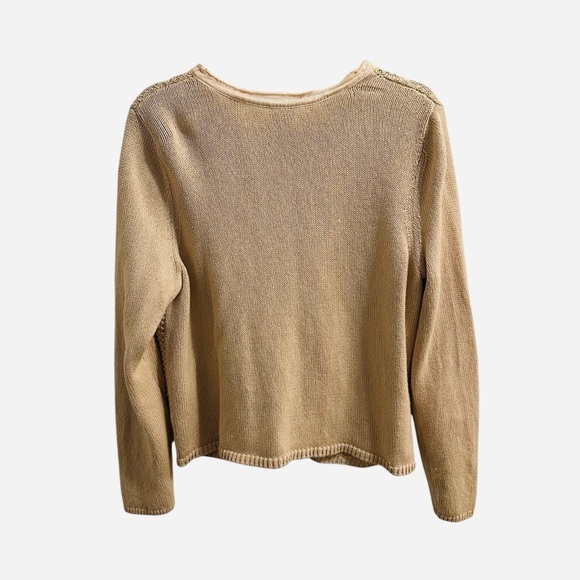 Chico’s Embellished Shine Evelyn open front cardigan in blush Large - Picture 10 of 14